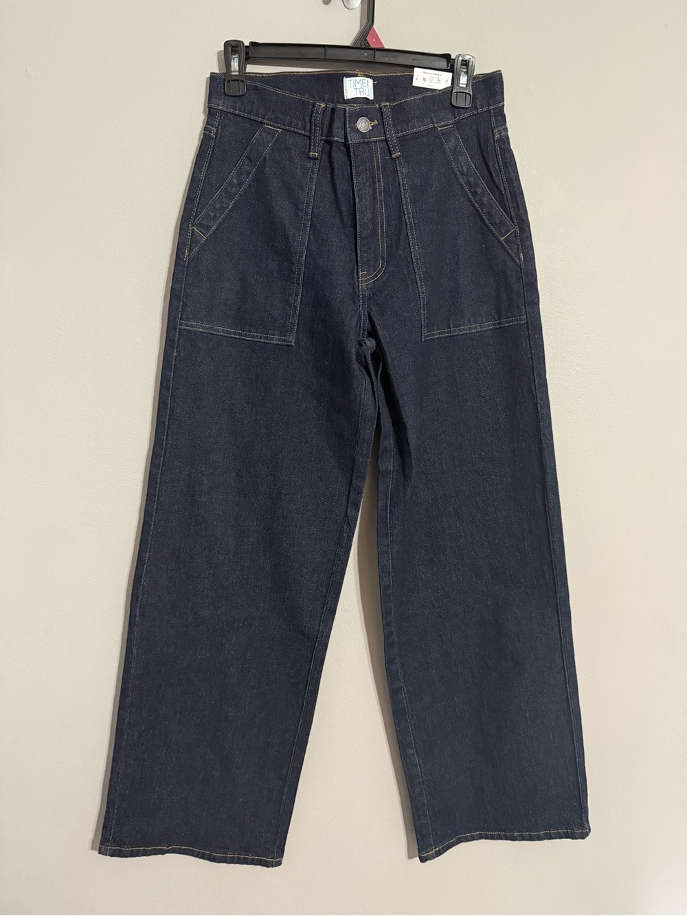 Time and Tru Women’s Dark Wash Utility Trouser Jeans Size 4